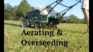 Aerating amp Overseeding a Lawn  How To [upl. by Sirraj]