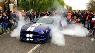 Accelerations Revs amp Burnouts au Cars amp Coffee Brescia 2018 [upl. by Auohc]