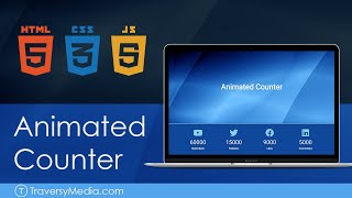 Animated Counter With JavaScript HTML CSS [upl. by Fredia]