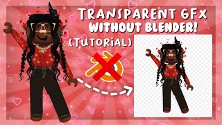 how to make a transparent Roblox gfx without blender ftvoice [upl. by Karry]