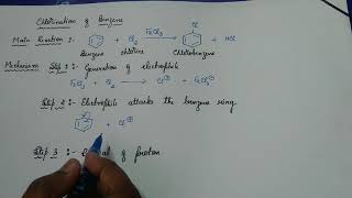 15 Chlorination of Benzene  Mechanism [upl. by Ixel]