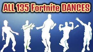 ALL 135 Fortnite DancesEmotes Season 1 to 7 [upl. by Schwenk]