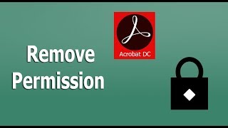 How to remove Permission or unlock from PDF Document Easily [upl. by Claybourne685]