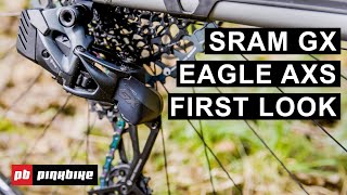 SRAMs GX Eagle AXS Wireless Drivetrain For Less  First Look [upl. by Kcirde]