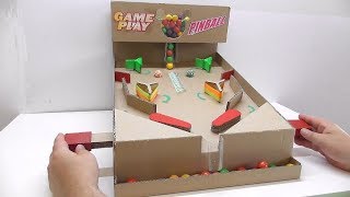 Pinball Gumball Machine from cardboard Best game with gum [upl. by Eimile]