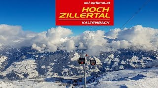 Skifahren Kaltenbach Hochzillertal Wedelhütte zur Kristallhütte [upl. by Alicul330]