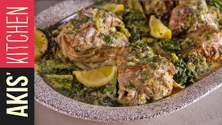 Greek Lamb Fricassee  Akis Petretzikis [upl. by Akenom]