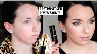 NEW Lancome STICK FOUNDATION Teint Idole Ultra FIRST IMPRESSION Review  Pale Acne Prone Skin [upl. by Yaker869]