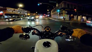 Harley Davidson 48 Night Ride  Pure Engine Sound Only [upl. by Veejar411]