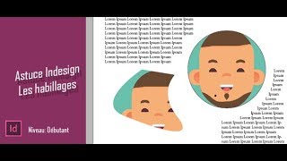 Indesign  Habillage de texte [upl. by Hewes]