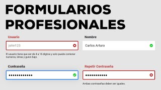 Aprende a Diseñar Formularios Profesionales con Validación de Datos [upl. by Llij]