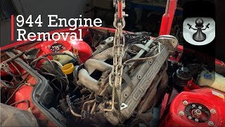 Porsche 924 S Turbo Build 1  944 Engine Removal [upl. by Ayek361]