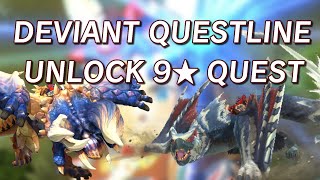 How to unlock the Deviant Questline and 9★ Quest  Monster Hunter Stories 2 [upl. by Ahsiuqat]