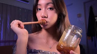 ASMR  Honeycomb  Sticky Satisfying Sounds [upl. by Lottie]