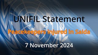 UNIFIL Statement 07112024 [upl. by Isabel]