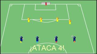 Ejercicio táctico defensivo fútbol base [upl. by Karoly665]