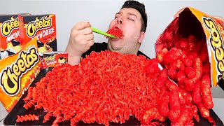 FLAMIN HOT CHEETOS MAC N CHEESE • Mukbang amp Recipe [upl. by Torruella]