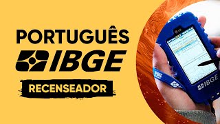 AULÃO IBGE 2022  PORTUGUÊS  RECENSEADOR [upl. by Fitton]