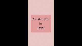 Constructor in Java  TechBot [upl. by Nat]