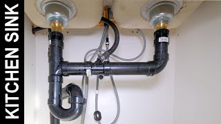 How to Connect a Kitchen Sink Drain [upl. by Ennayelhsa]