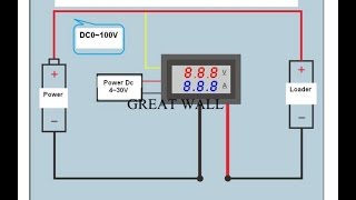 DSNVC288 Ligação Voltímetro Amperímetro Digital Led Dc 100v 10a [upl. by Tigdirb]