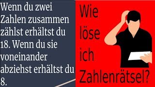 Wie löse ich Zahlenrätsel [upl. by Eninnaj]