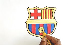 How to Draw the FC Barcelona Logo [upl. by Grounds59]