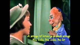 quotHi Lili hi Loquot  LESLIE CARON Lyrics on [upl. by Ydnarb626]