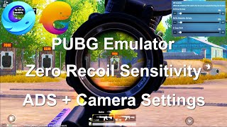 PUBG Mobile Emulator Sensitivity  No Recoil ADS Settings for Gameloop 2021 Recoil Control for M416 [upl. by Ahgiela]