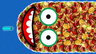 WORMSZONEIO 001 BIGGEST SLITHER SNAKE TOP 01  Epic Worms Zone Best Gameplay 20 [upl. by Boor]