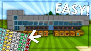 Item Sorting System in Minecraft Bedrock  Easy amp Expandable Tutorial 118 [upl. by Nagaem]