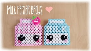 Kawaii Milk Perler Bead Crafting Tutorial [upl. by Sybilla]