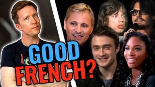 Polyglot Reacts 10 Celebs Speaking French [upl. by Hulda]