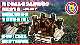 Ark How To Build A Megalosaurus Nest  Building Tutorial  Official Settings [upl. by Salzhauer]