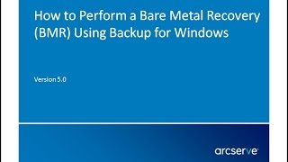 How to Perform a Bare Metal Recovery BMR Using a Backup for Windows [upl. by Maudie]