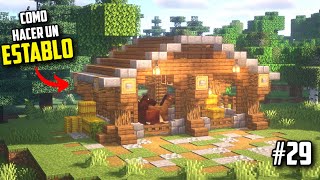 COMO HACER un ESTABLO en MINECRAFT SURVIVAL [upl. by Aniweta]