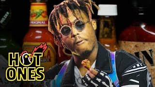 Juice WRLD Eats Spicy Wings LIVE  Hot Ones [upl. by Lekcar]