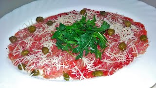 Tuna Carpaccio Recipe  Quick and Tasty [upl. by Edlitam693]