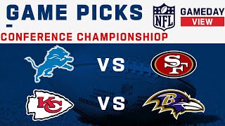 Conference Championship Game Picks [upl. by Enorej]