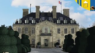 Bloxburg speedbuild Historic French Chateau  Collab with thunzart  Part two [upl. by Bathesda946]