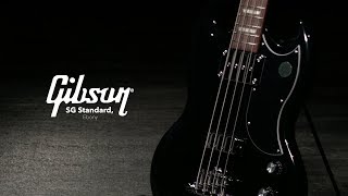 Gibson SG Standard Bass Ebony  Gear4music demo [upl. by Kacy]