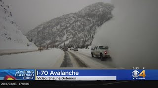 VIDEO Avalanche Sends Snow Onto Interstate 70 [upl. by Circosta]