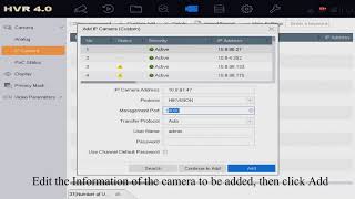 How to Manually Add IP Camera to DVR [upl. by Silloh]