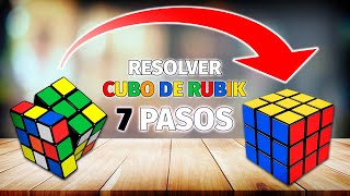 TUTORIAL CUBO RUBIK 3x3 en 7 PASOS  Principiantes [upl. by Kreitman]