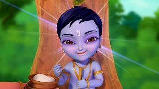 Tarangam Tarangam and Little Krishna Telugu Rhymes Collection  Infobells [upl. by Wendel]