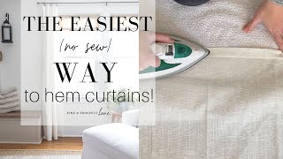 The Easiest No Sew Way to Hem Curtains [upl. by Rafael]