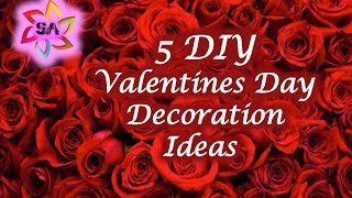 DIY 5 easy amp Quick Valentines Day Decoration Ideas 2021  Valentines Day 2021 Decor [upl. by Maurine]