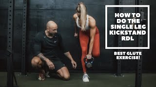 How To Do The Single Leg Kickstand RDL  Best Glute Burn Exercise [upl. by Oicelem269]