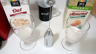 Oat Milk vs Almond Milk part 2 Frothing Test [upl. by Dorman]