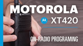 Motorola XT420 WalkieTalkie  Programming Without CPS [upl. by Anaihsat]